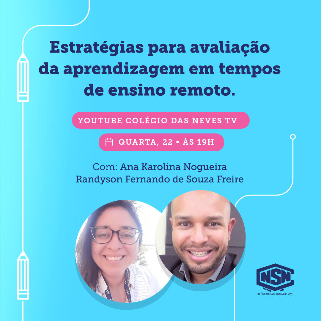 Colégio de Natal realiza webinar sobre estratégias de avaliação no ensino remoto