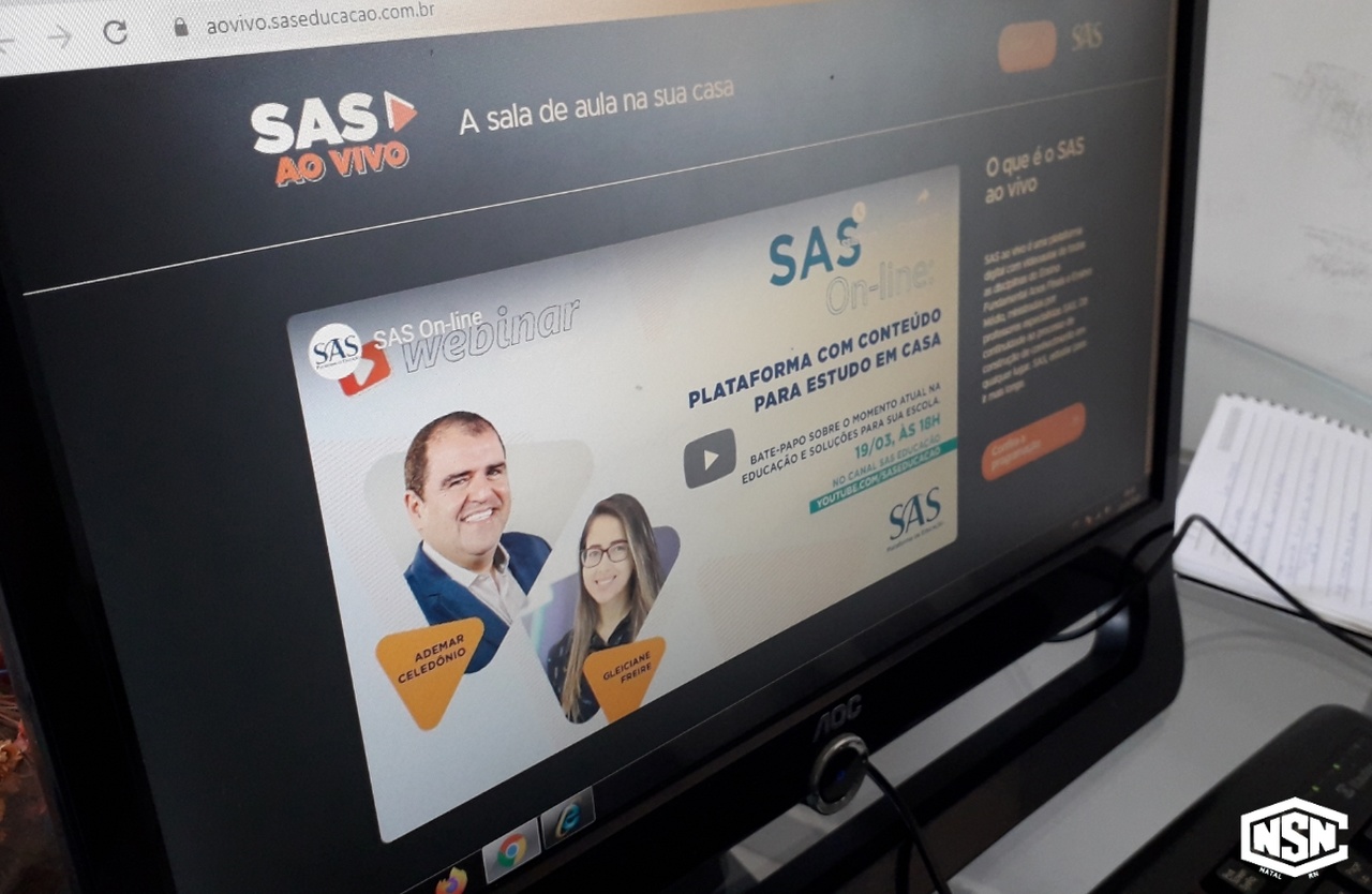 Plataforma SAS disponibiliza aulas ao vivo em ambiente digital